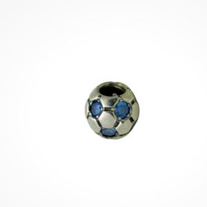 Genuine Pandora Blue Soccer Ball Charm  790444CZB (retired)